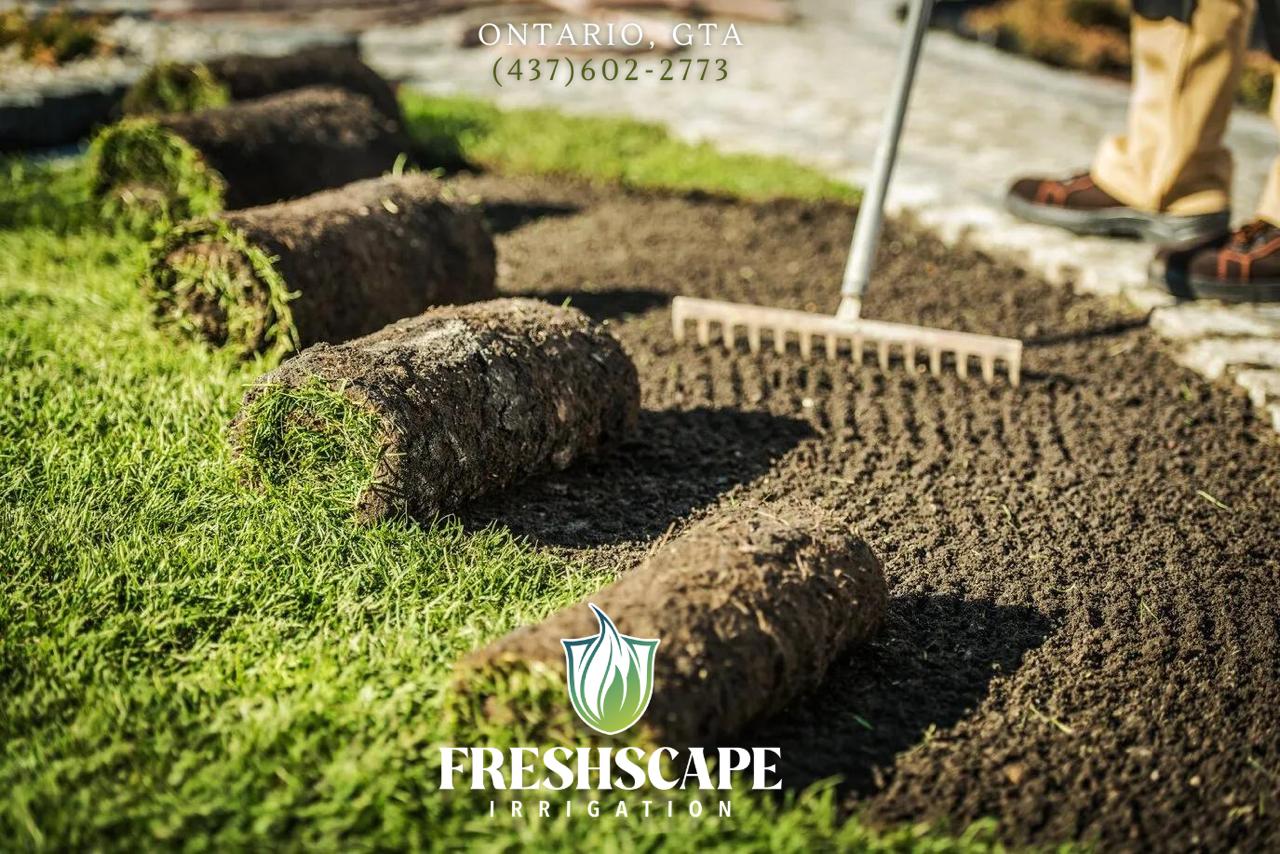 FreshScape landscaping with freshly installed sod